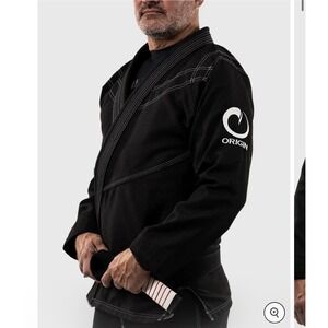 $200 Origin A2 Nano Pearl Comp BJJ Gi Jacket Black